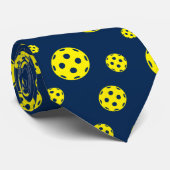 Pickleball-patroon aangepaste kleuren-stropdas stropdas (Opgerold)