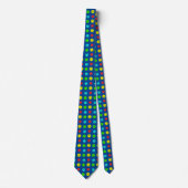 Pickleball Pattern Blue Stropdas (Voorkant)