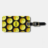 Pickleball Pattern Monogram Bagagelabel (Voorkant horizontaal)