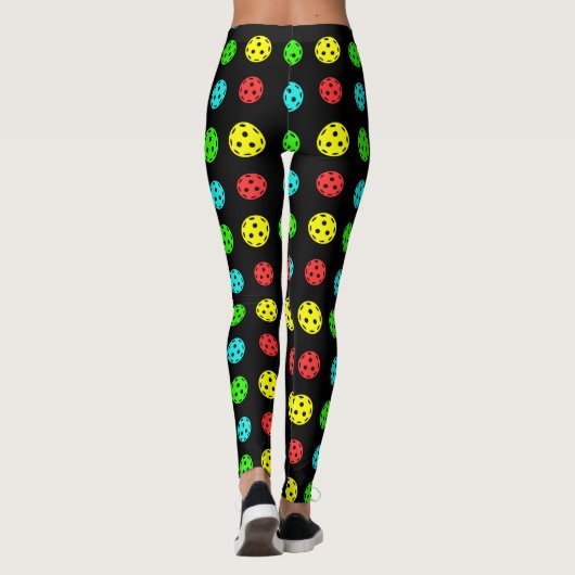 Pickleball Pattern multicolor Leggings (Achterkant)