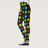 Pickleball Pattern multicolor Leggings (Links)