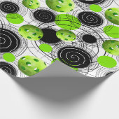 Pickleball Pattern Neon Green Cadeaupapier (Hoek)