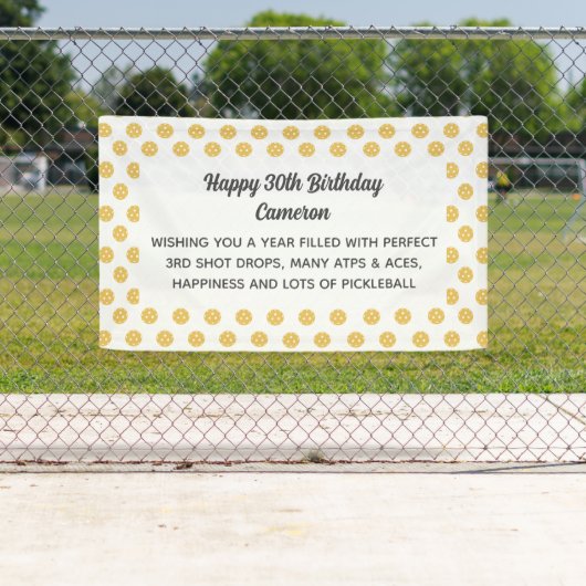 Pickleball Pattern Party of Toernooi Aangepast Spandoek (Insitu)