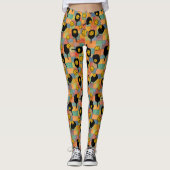 Pickleball Paul Klee Style Paddle Pattern Leggings (Voorkant)