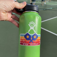 Pickleball-pedalen, Retrostrips, aangepaste tekst