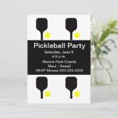 Pickleball peddel & bal kaart (Staand voorkant)