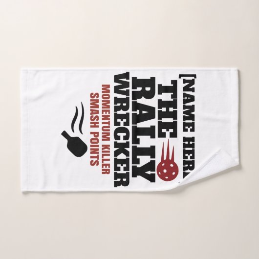 Pickleball Personalized Name The Rally Wrecker (Serviette à main)