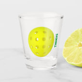 Pickleball Persoonlijk Shot Glass Glas (Voorkant)
