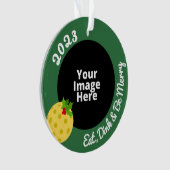 Pickleball photo personnalisée Noël (devant)