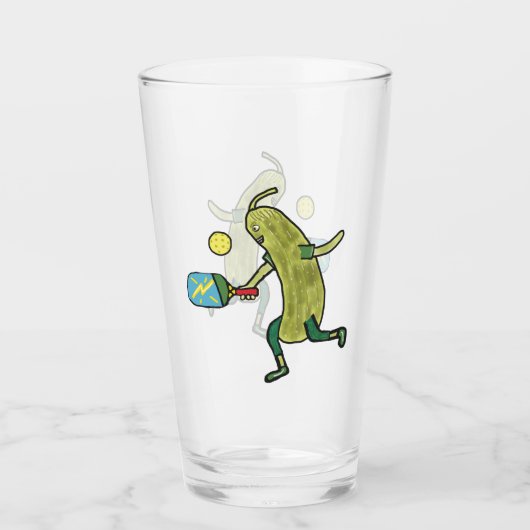 Pickleball Pickle Glas (Voorkant)
