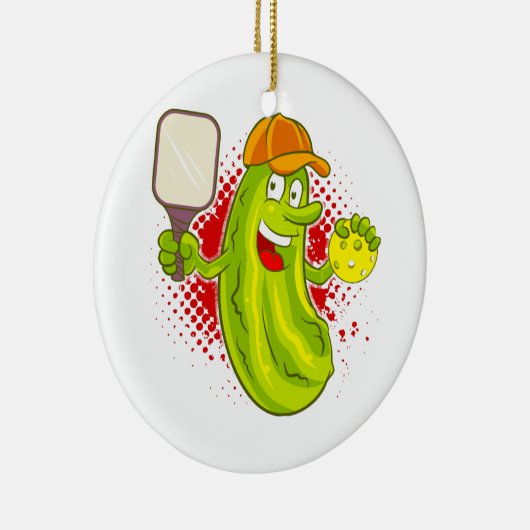 Pickleball Pickle Player Keramisch Ornament (Rechts)