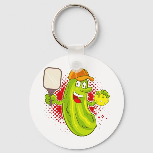 Pickleball Pickle Player Sleutelhanger (Voorkant)