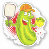 Pickleball Pickle Player Sticker (Voorkant)