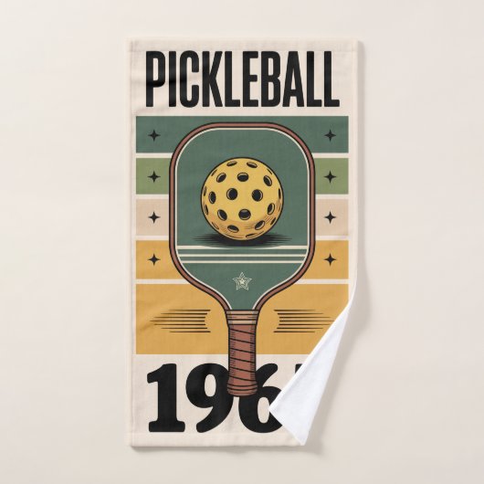 Pickleball Pickleball 1965 Vintage Paddle Graphic (Serviette à main)