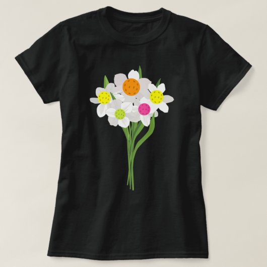 Pickleball Pickleball Flower Bouquet Pretty Design T-shirt (Design voorkant)