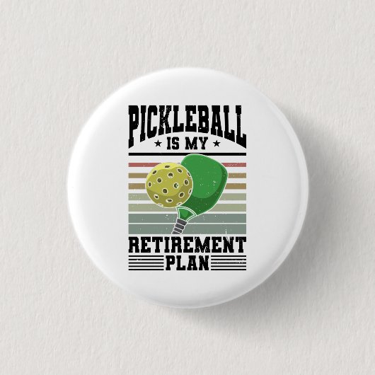 Pickleball - Pickleball Retirement Ronde Button 3,2 Cm (Voorkant)