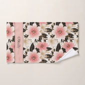 Pickleball Pickleball Serviette blanche rose noire (Serviette à main)