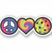 Pickleball Pickleball stickers Peace Love (Devant)