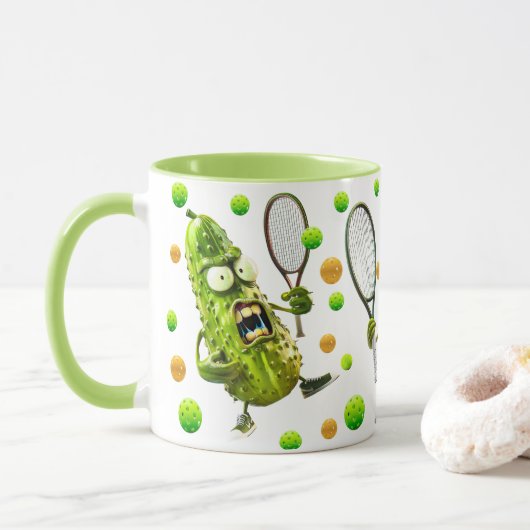 Pickleball Pickles Coffee Mug (Avec donut)