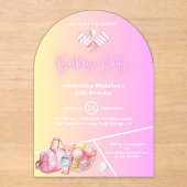 Pickleball Pink Fun 30th Birthday Party Invitation (Recto)