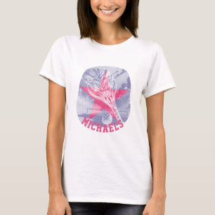 Pickleball Pink Voeg naam toe Graphic T-shirt