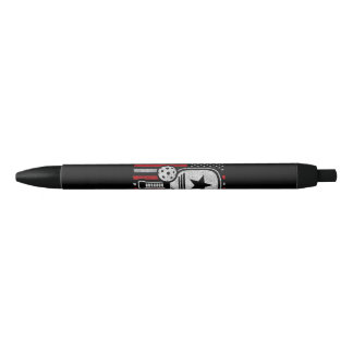 Pickleball Player - American Flag Pickleball - Fot Zwarte Inkt Pen