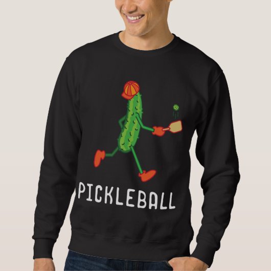 Pickleball Player Coach Vegan Pickle Fruit Sport L Trui (Voorkant)