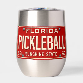 Pickleball Player Fan Retro Florida License Plate