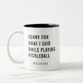 Pickleball Player Gag op maat Tweekleurige Koffiemok (Links)