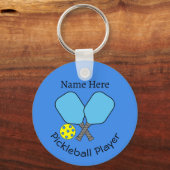 Pickleball Player Key Ring Sleutelhanger (Voorkant)