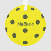 Pickleball Player Monogram Name Ornament (achterkant)