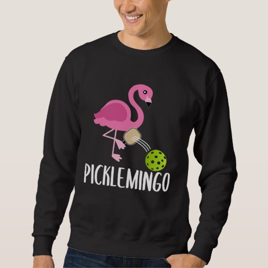Pickleball Player Paddleball Picklemingo Pink Fla Trui (Voorkant)