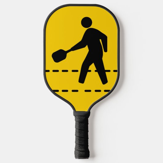 Pickleball Player Pedestrian Crossing Sign Paddle (Voorkant)