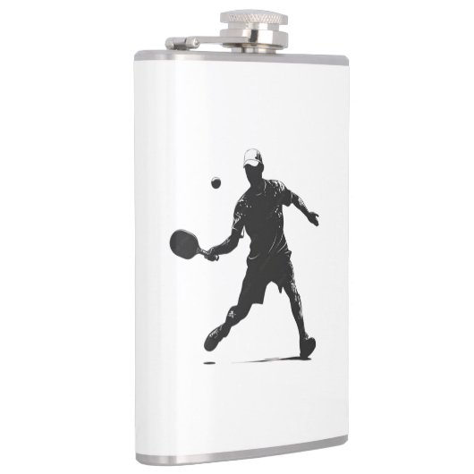 Pickleball Player Silhouette Sport Design Heupfles (Rechts)