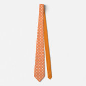 Pickleball Polka Dots - Oranje en wit Stropdas (Voorkant)