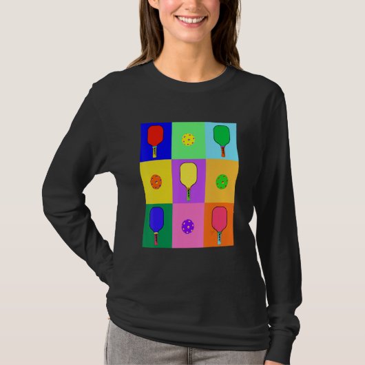 Pickleball Pop Art T-shirt (Voorkant)