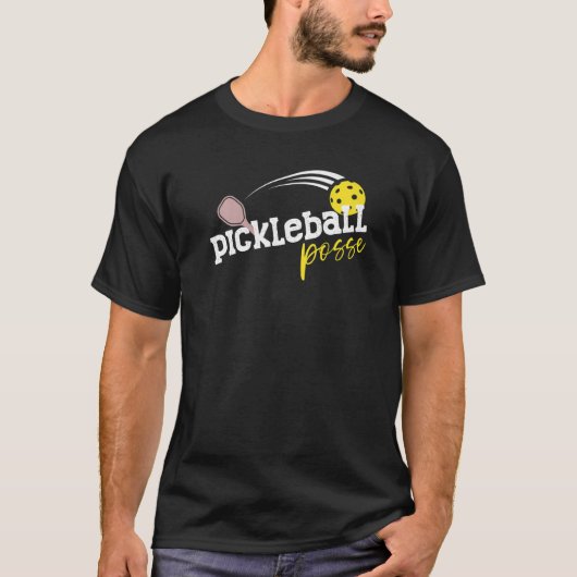 PICKLEBALL POSSE FUNNY PICKLRBELL QUOTE BICKLEBELL T-SHIRT (Voorkant)