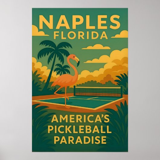 Pickleball Poster: Naples Florida Pickleball Poster (Voorkant)