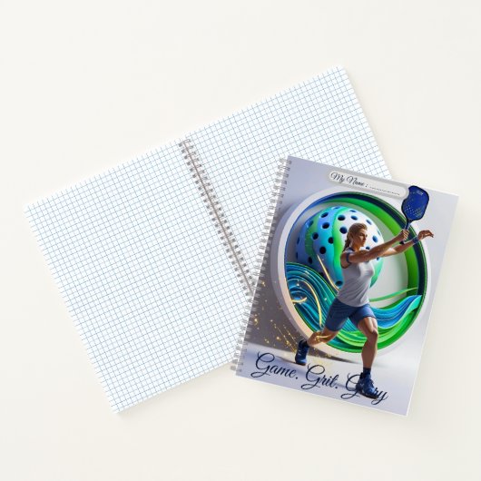 Pickleball Power Smash - Energie in beweging Notitieboek (Binnen)