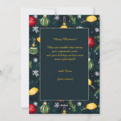 Pickleball🎄 Prettig kerstfeest, eigen tekst Feestdagenkaart (Achterkant)