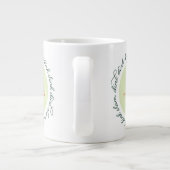 Pickleball Prettige feestdagen Aangepast jaar Wrea Extra Grote Beker (Achterkant)