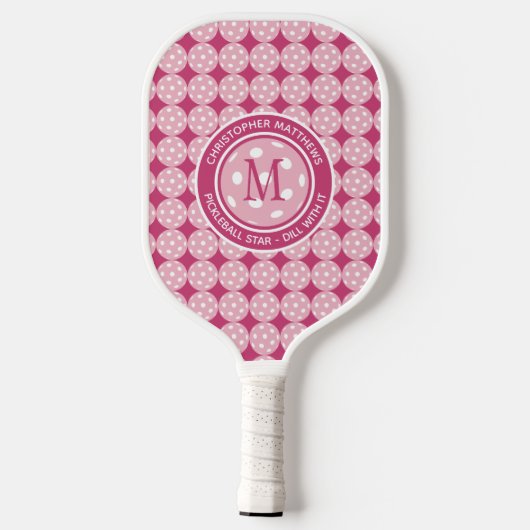 Pickleball Princess Custom Quote Name Initiaal Roz Pickleball Paddle (Achterkant)