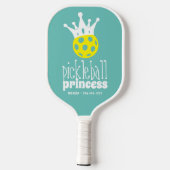 Pickleball Princess Schattig Aqua Blauwgroen Pickleball Paddle (Achterkant)