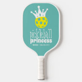 Pickleball Princess Schattig Aqua Blauwgroen Pickleball Paddle (Voorkant)