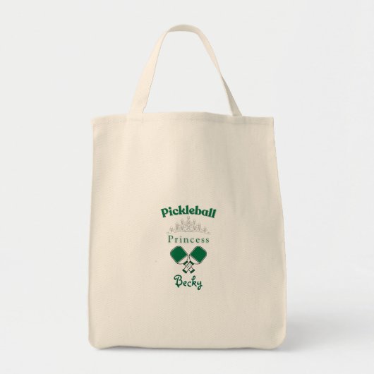 Pickleball Princess Tote Bag (Voorkant)