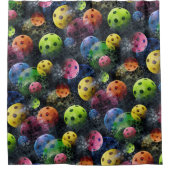Pickleball Print Douchegordijn (Voorkant)