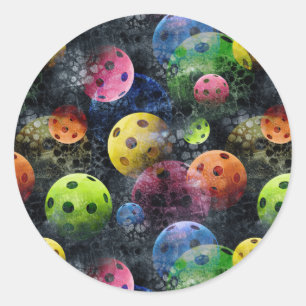 Pickleball Print Ronde Sticker