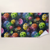 Pickleball Print Strandlaken (Voorkant)