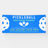 Pickleball Pro Blue Court Klassiek toernooi Spandoek (Horizontaal)