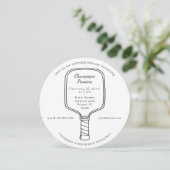 Pickleball & Prosecco Bruids Douche Uitnodiging (Staand voorkant)